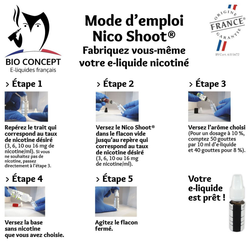 Flacon 50 ml gradué pour préparation DIY E-liquides