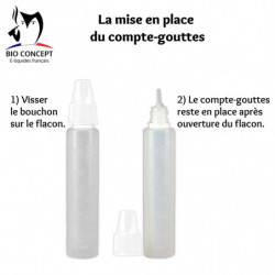 Lot de 10 flacons gradués 30 ml avec compte gouttes