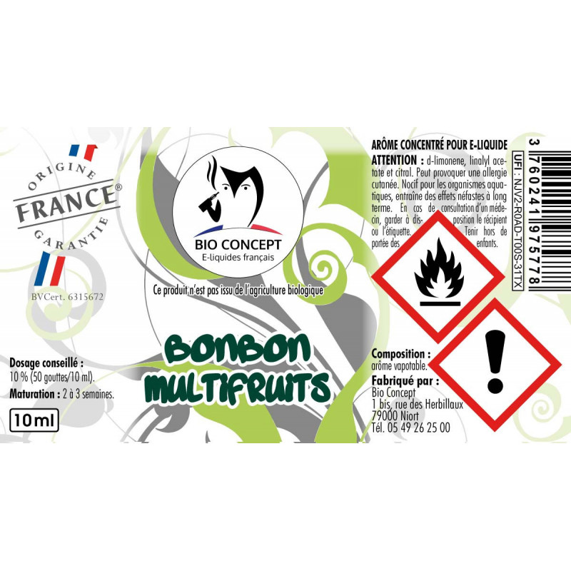 Bonbon Multifruits Arôme DIY pour E-liquide