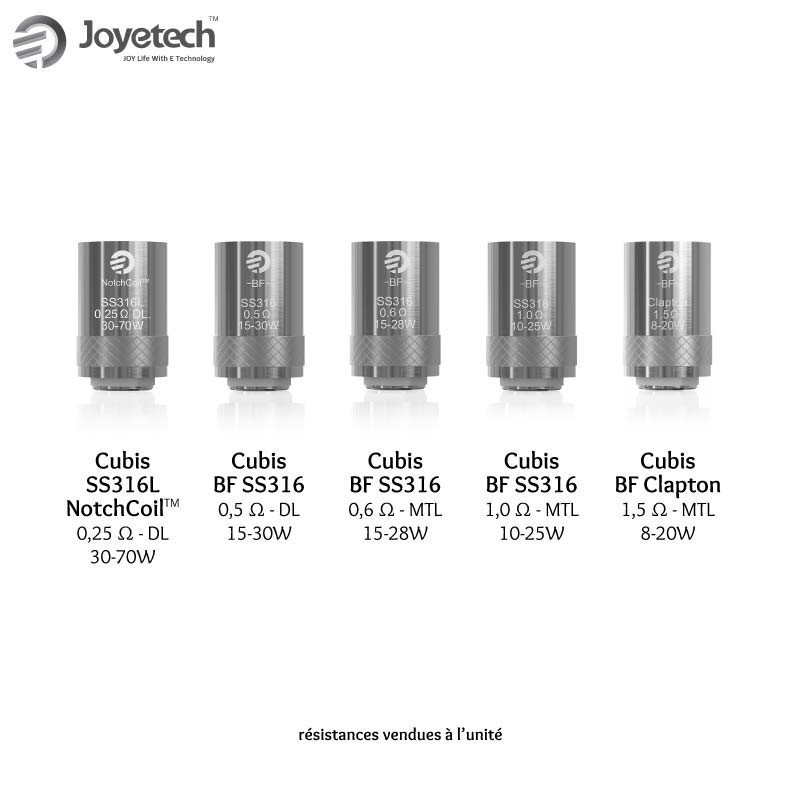 Résistances Cubis BF SS316 Joyetech