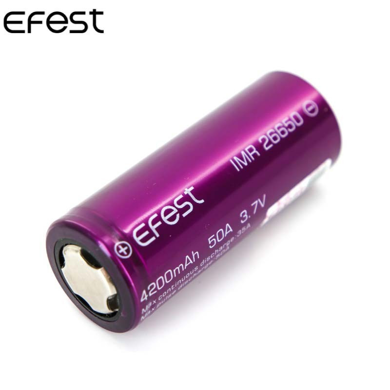 Accu 4200 mah Efest 26650 pour BOX et MOD ecigarette