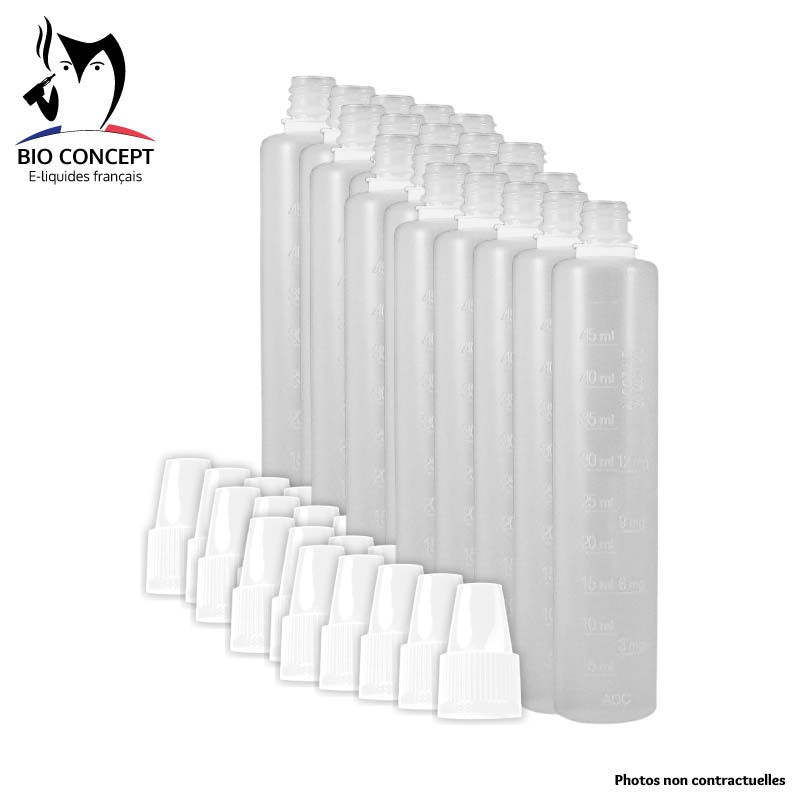 Lot de 50 flacons compte-gouttes vides en plastique 15 ml avec bouchon à  vis  192798063920