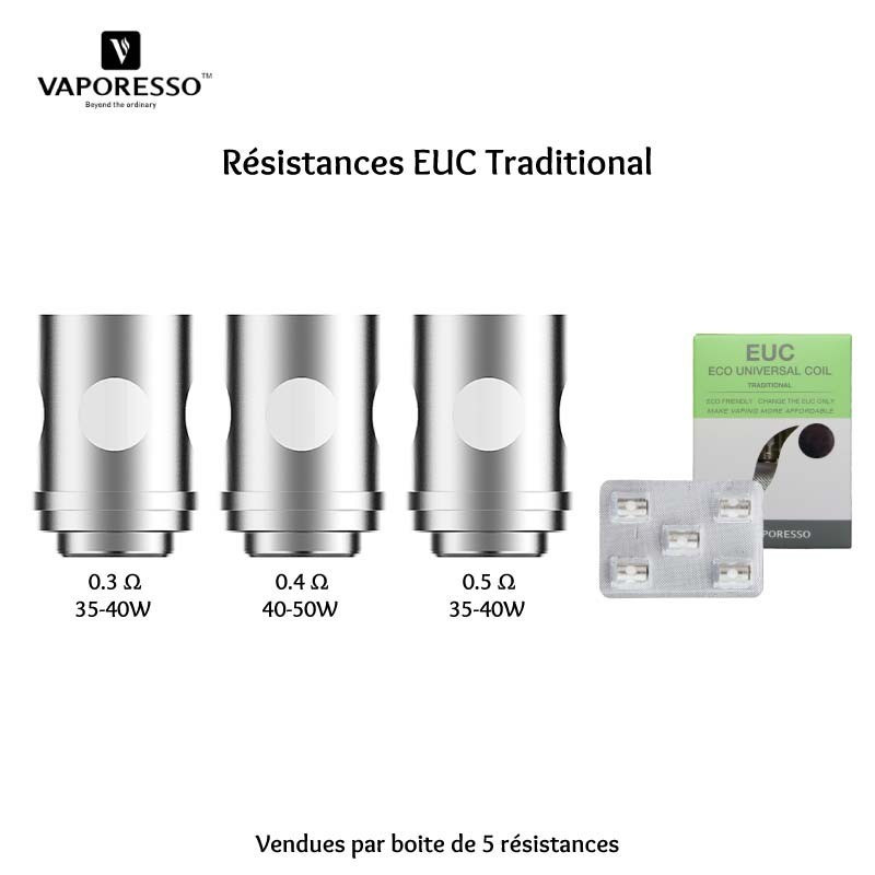 Résistances EUC Eco Traditional Vaporesso