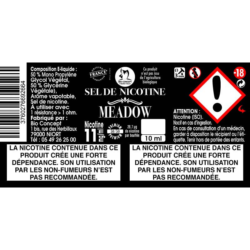 Sel de nicotine - Classic Meadow