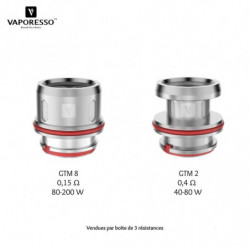 Résistances Cascade GTM Vaporesso