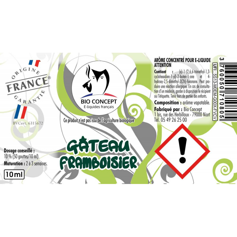 Gâteau framboisier Arôme DIY pour E-liquide