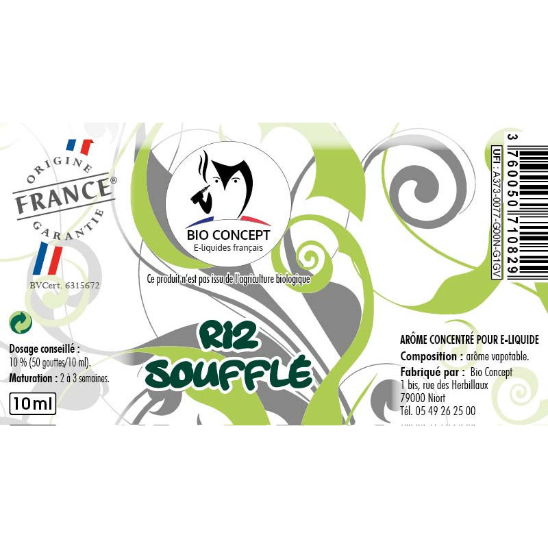 Riz soufflé Arôme DIY pour E-liquide