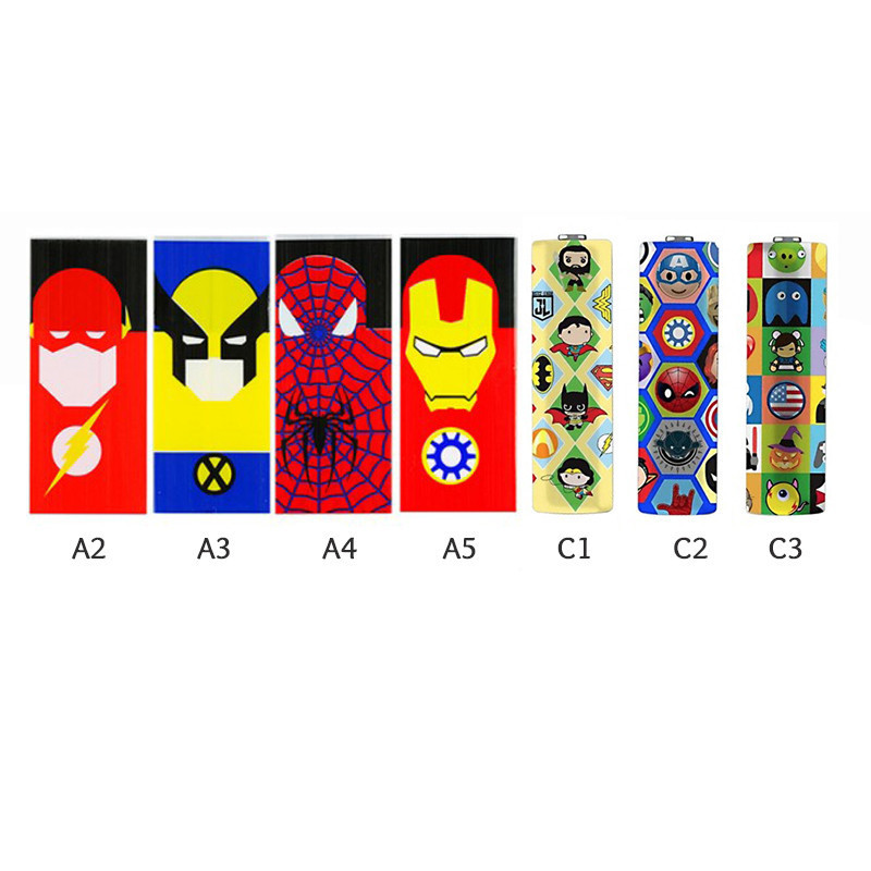 Stickers Superhéro pour Accu 18650 Wraps accus Stickers Superhéro pour Accu 18650 Wraps accus