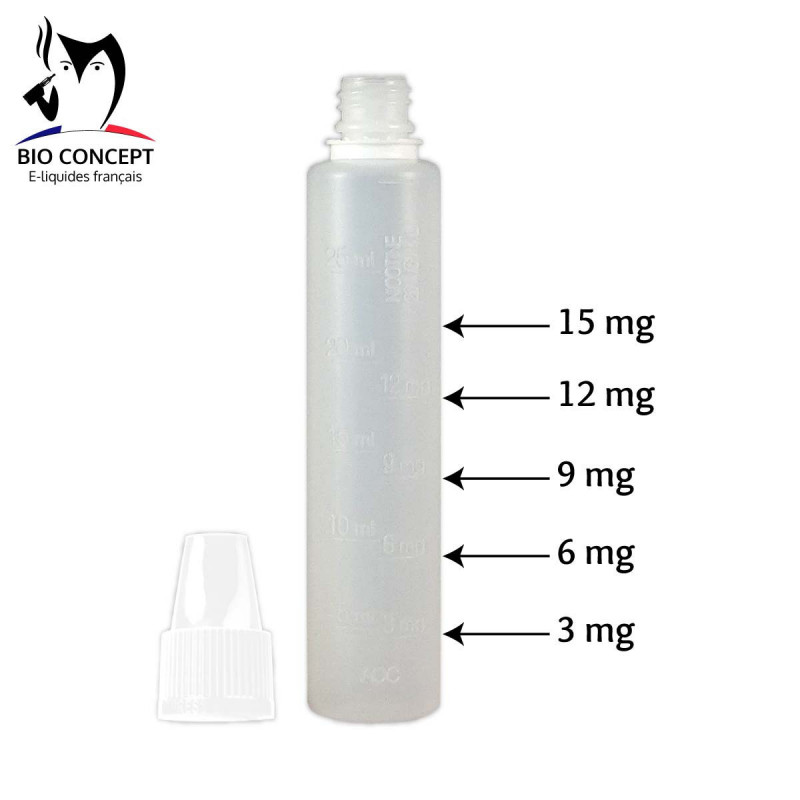 Flacon 30 ml gradué pour préparation DIY E-liquides