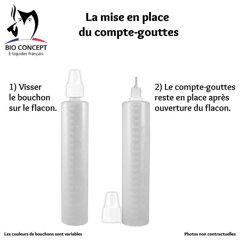 1 flacon gradué 100 ml avec compte gouttes