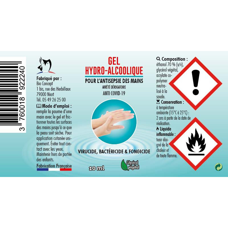 Gel Hydro-Alcoolique 10 ML