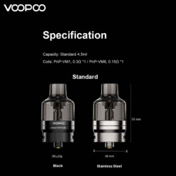 Clearomiseur PnP Pod Tank | 4,5 ml | Voopoo