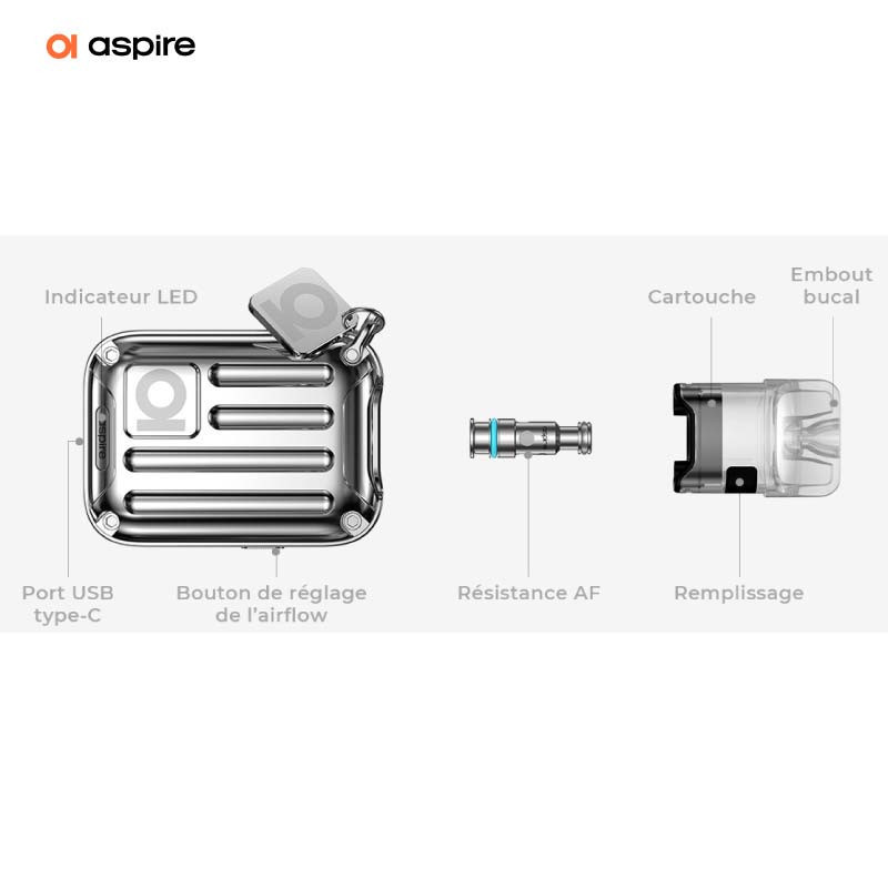 Kit Pod Riil X | 700 mAh | Aspire