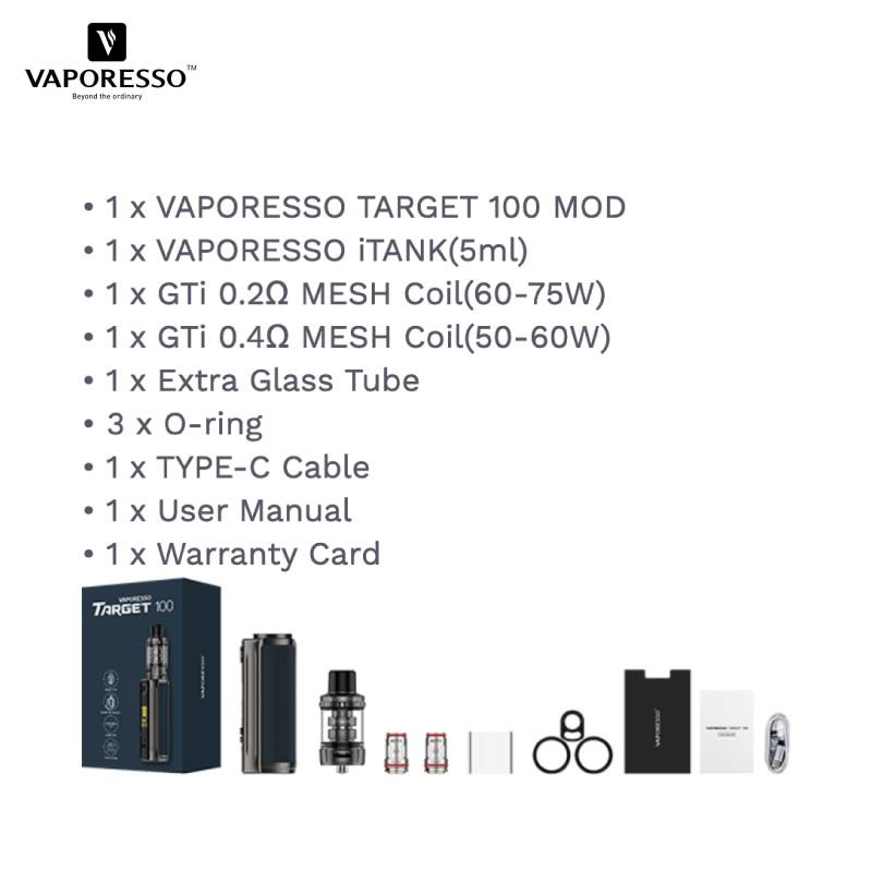 Kit Target 100 | 100 W | 5ml | Vaporesso