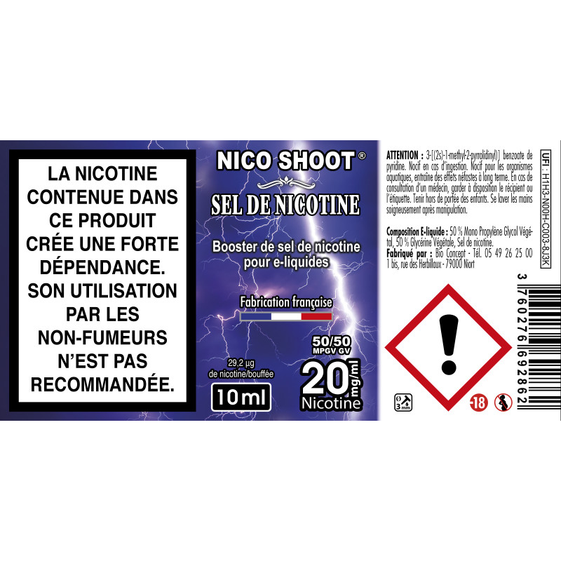 booster de nicotine Sel de nicotine - Lot de 30 Nico Shoot