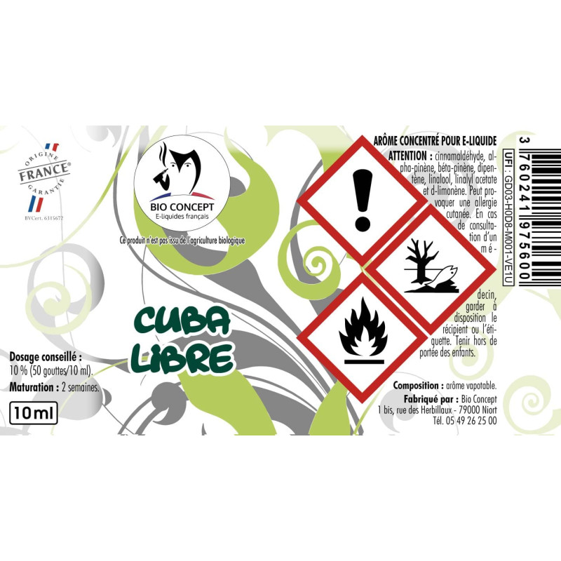 Cuba Libre Arôme DIY pour E-liquide