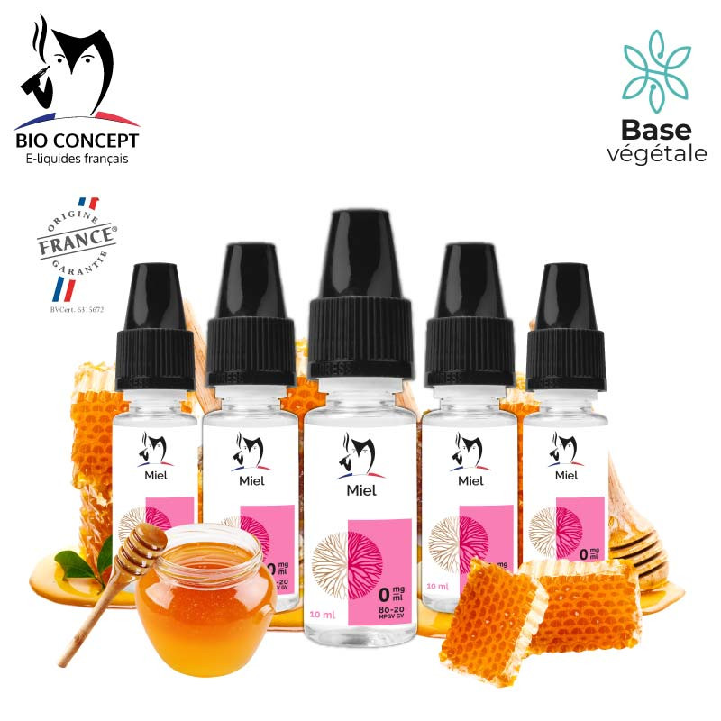 Lot de 5 e-liquides Miel Bioconcept Lot de 5 e-liquides Miel Bioconcept