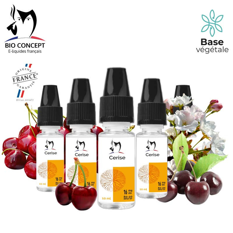 Lot de 5 e-liquides Cerise Lot de 5 e-liquides Cerise