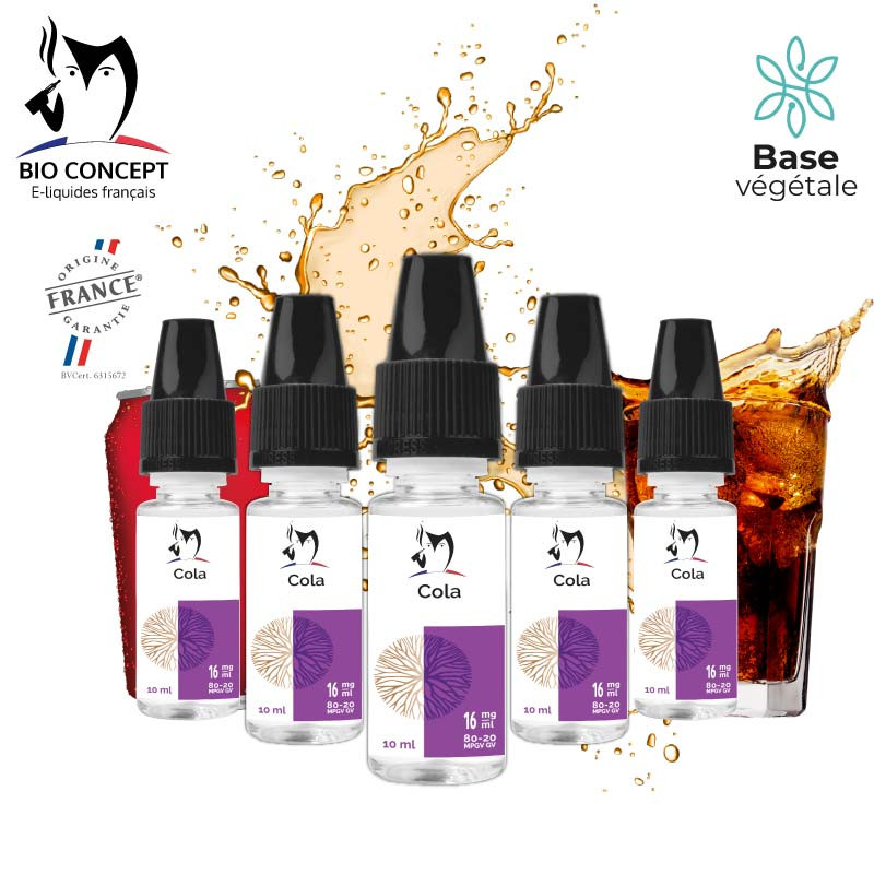 Lot de 5 e-liquides Cola Lot de 5 e-liquides Cola