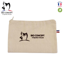Trousse plate zippée en Coton Biologique BioConcept