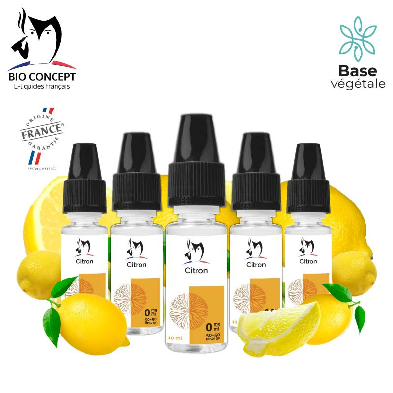 Lot de 5 e-liquides Citron Lot de 5 e-liquides Citron