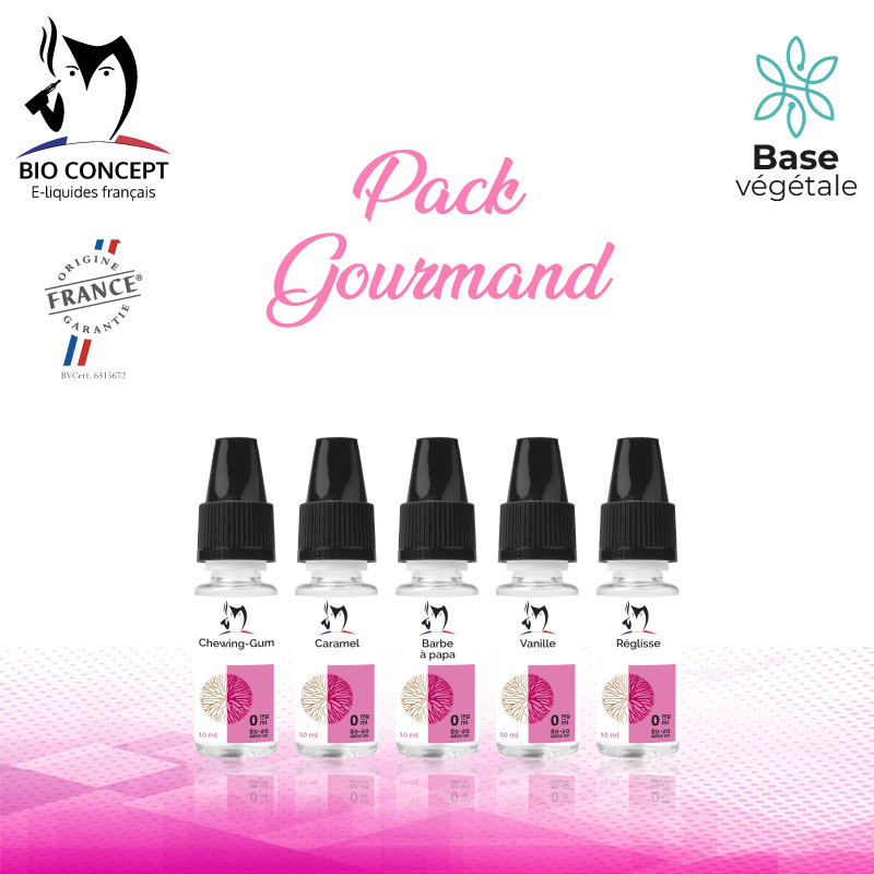 Pack eliquides Gourmands Bioconcept