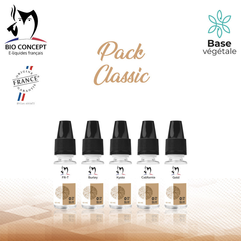 Pack eliquides Classic Bioconcept Pack eliquides Classic Bioconcept
