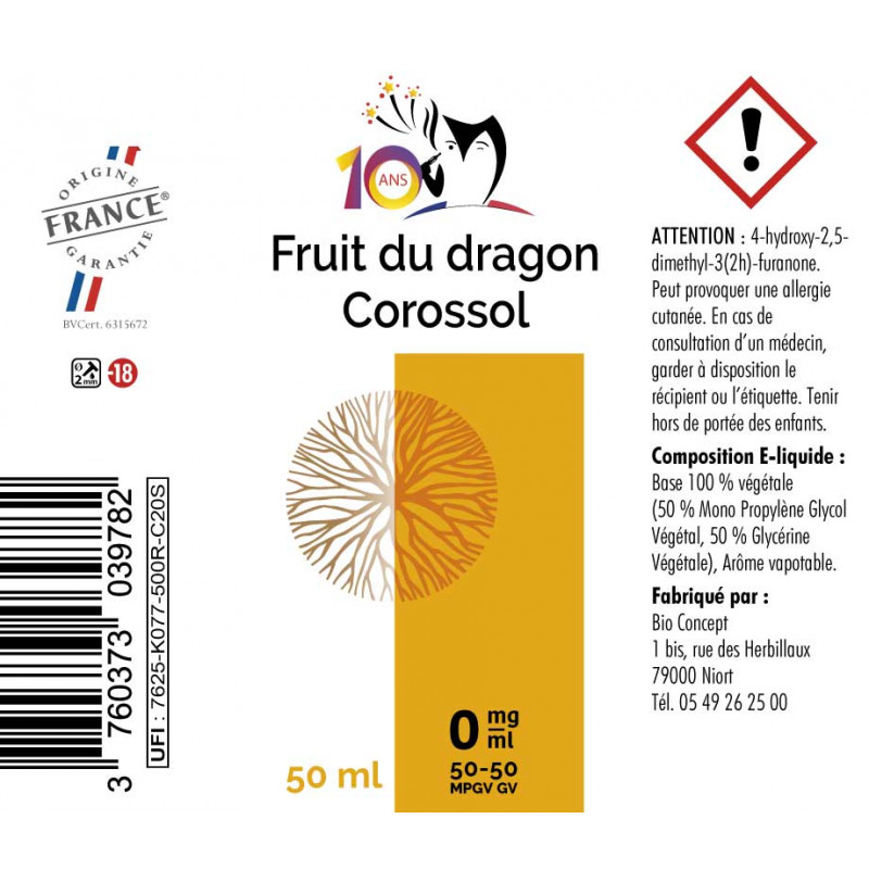 E-liquide Fruit du dragon Corossol