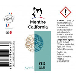 E-liquide Menthe California