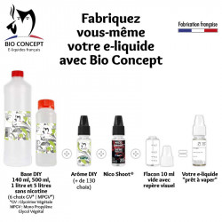 Pack DIY 16 mg/ml : 140 ml base DIY et 114 NicoShoot®