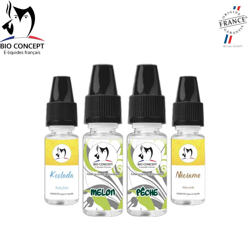Recette e liquide DIY Pêche Melon Bioconcept