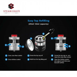 Remplissage Atomiseur Titan V2 RDTA Steam Crave