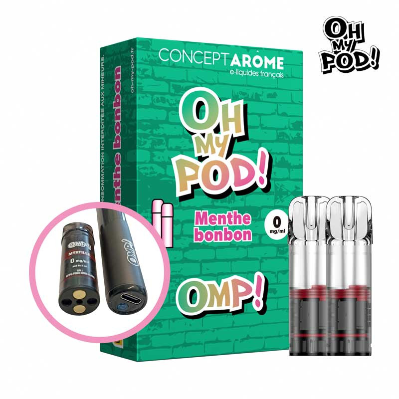 Cartouche Menthe bonbon Oh My Pod! Concept Arôme