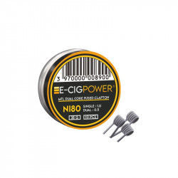 Coils MTL Dual Core Fused Clapton Ni80 E-Cig Power