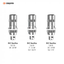 Résistances BVC Nautilus Aspire