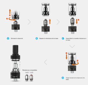 Mode d’emploi Kit Q16 PRO Justfog E cigarette