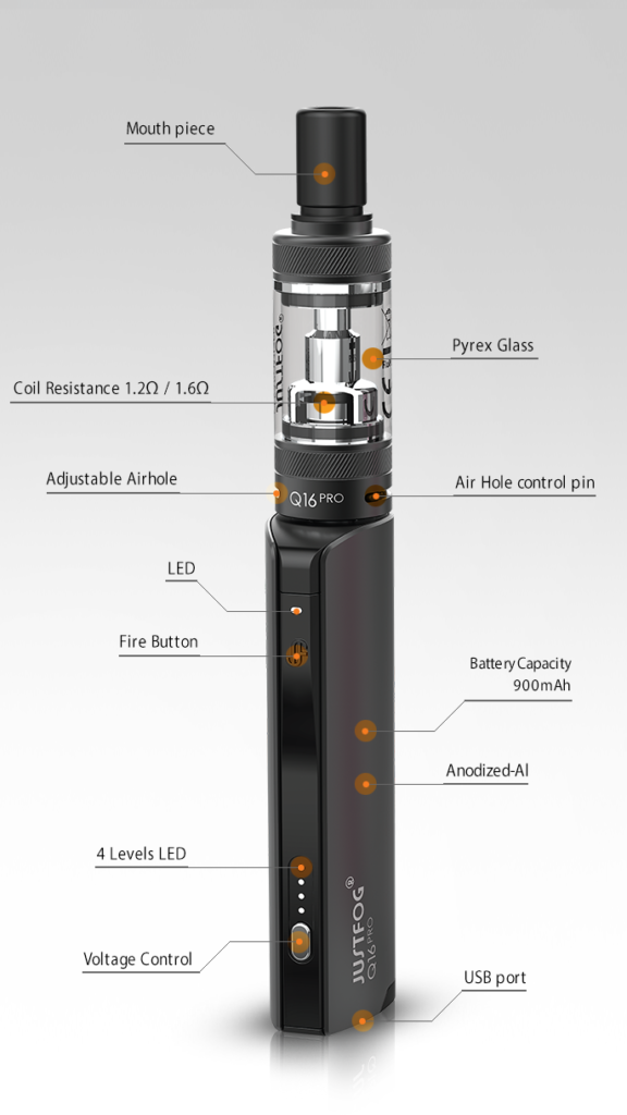 Mode d’emploi Kit Q16 PRO Justfog E cigarette